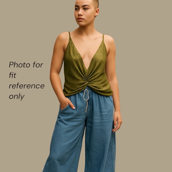 Anthropologie Greylin 100% silk Olive Green Sleeveless Top - Picture 4 of 4